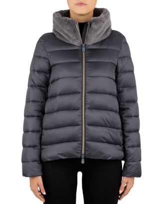 Save The Duck Mei Faux Fur Collar Puffer Jacket | Bloomingdale's