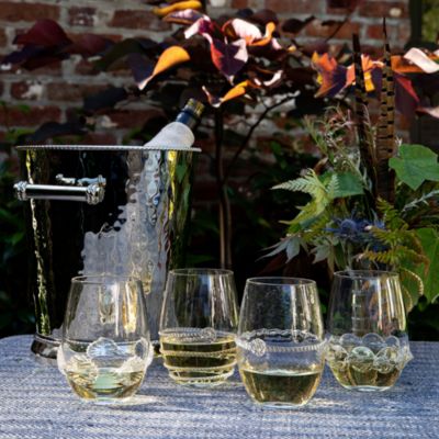 Heritage Stemless Wine Glasses, Assorted Set of 4