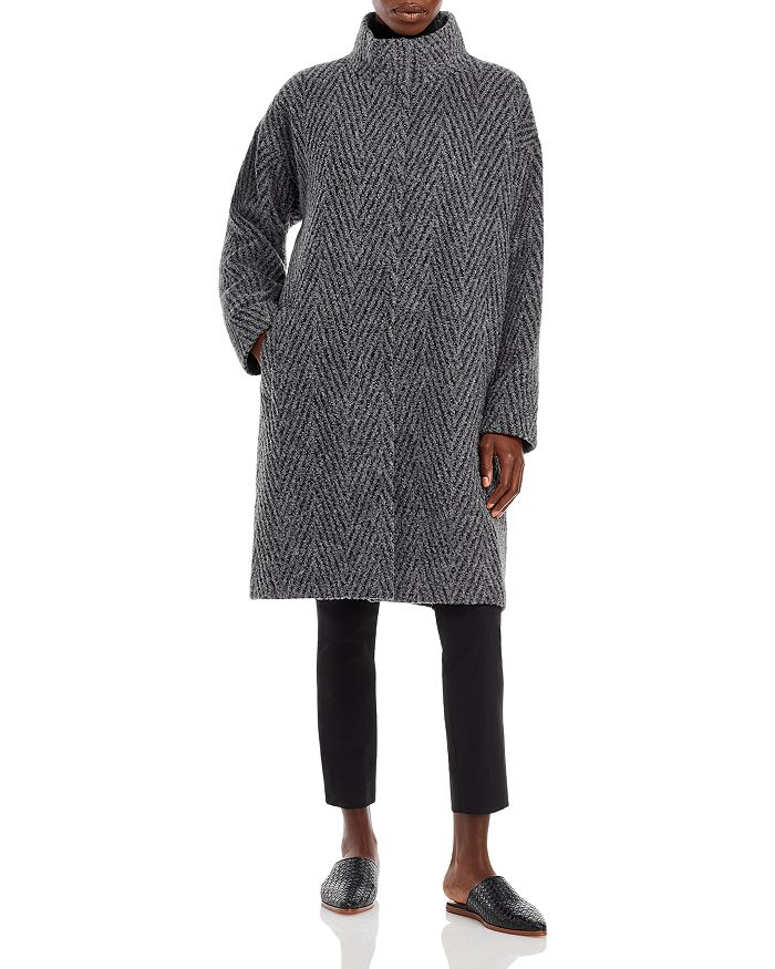 Eileen Fisher Herringbone Coat Bloomingdale s