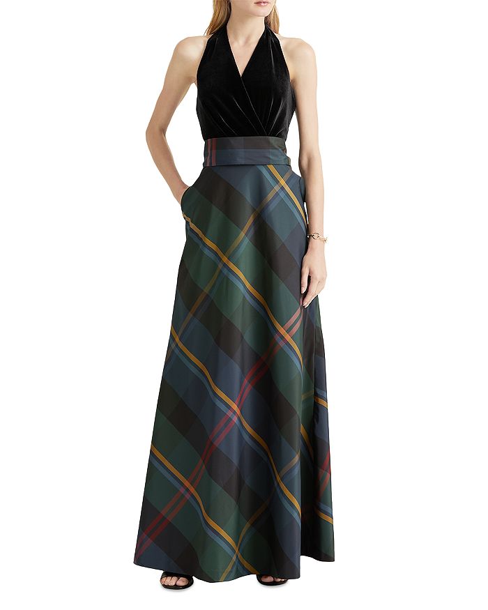Ralph Lauren Plaid Skirt Gown | Bloomingdale's
