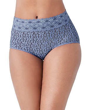 Wacoal Halo Lace High-cut Briefs In China Blue