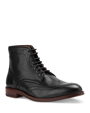 Shop Gordon Rush Men's Sutherland Lace Up Wingtip Boots In Black