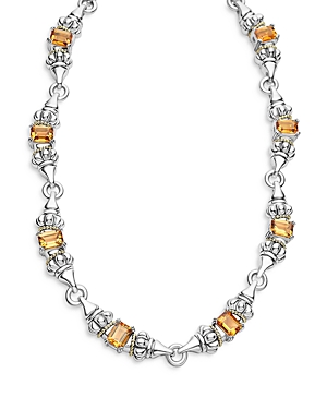 Shop Lagos 18k Yellow Gold & Sterling Silver Glacier Citrine Collar Necklace, 16 In Silver/yellow