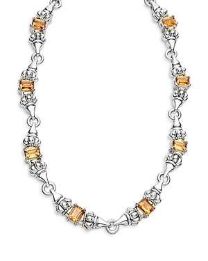 Lagos 18K Yellow Gold & Sterling Silver Glacier Citrine Collar Necklace, 16