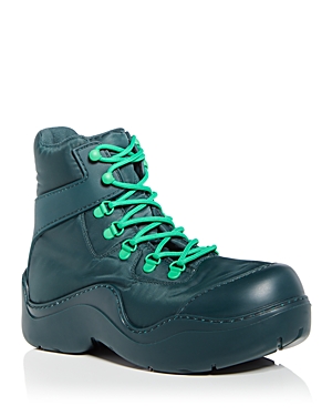 Bottega Veneta Puddle Bomber Lace-up Boots In Multicolor