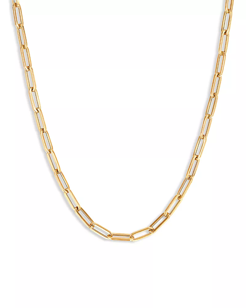Bloomingdale's Fine Collection Paperclip Link Chain Necklace in 14K Yellow Gold, 20