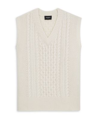 cable knit vest shirt