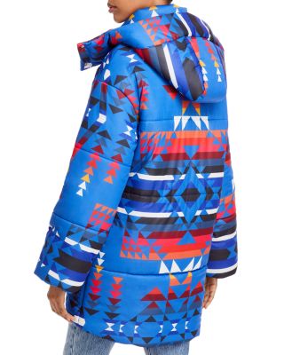 womens designer long puffer coat