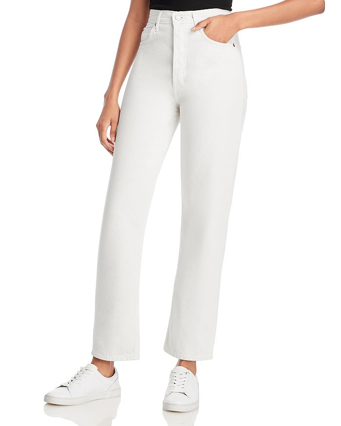 AGOLDE Cinched High Waist Straight Jeans in Drum | Bloomingdale's