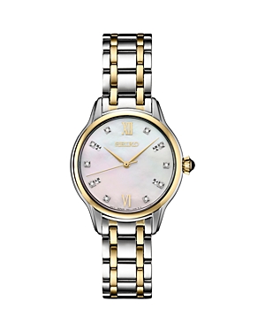 Seiko Watch Seiko Diamond Watch, 29.5mm In White/two Tone