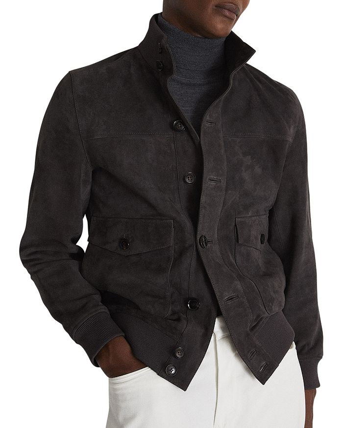 REISS Angel Suede Regular Fit Jacket | Bloomingdale's