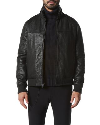 andrew marc leather bomber jacket