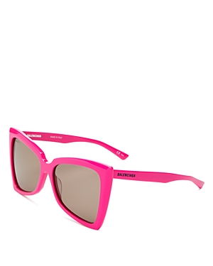 Balenciaga Women's Butterfly Sunglasses, 57mm In Fuchsia/gray
