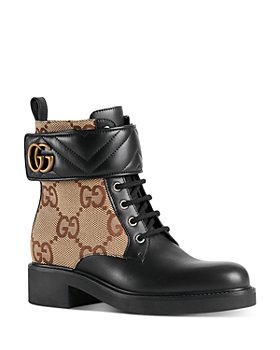 Gucci - Women's Lace Up Strap Booties