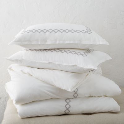 Embroidered Percale Bedding Collection - Exclusive