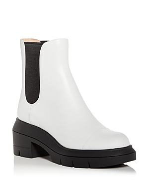 Stuart Weitzman Norah Chelsea Boot In White