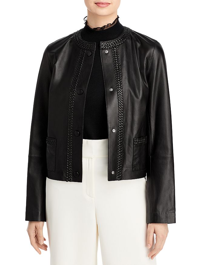 Lafayette 148 New York Alden Leather Jacket | Bloomingdale's