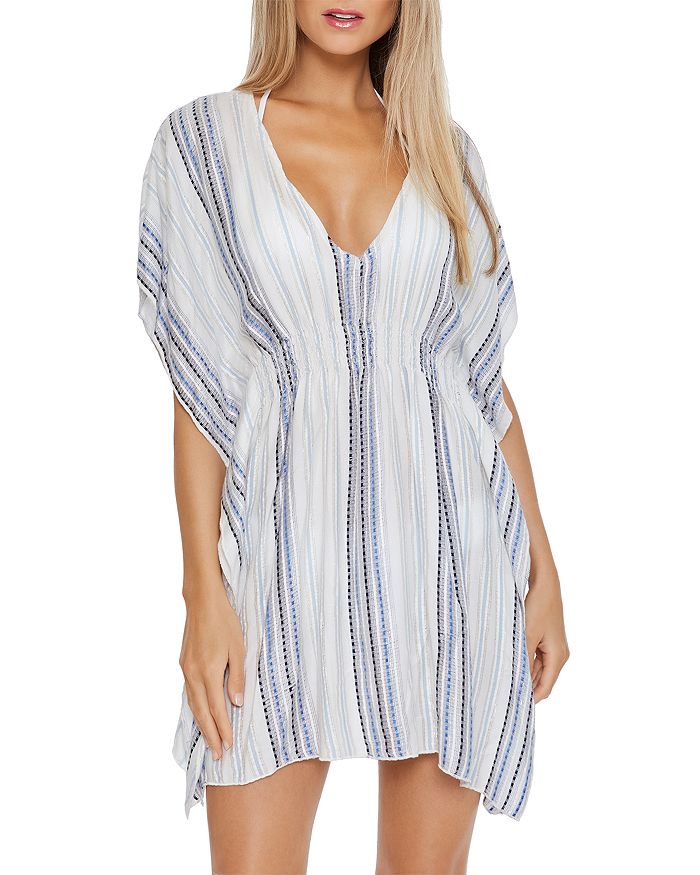 BECCA® by Rebecca Virtue Radiance Striped Cover Up Tunic | Bloomingdale's