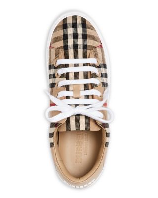 BURBERRY 6Y US ホワイト/アーカイブベージュ Burberry Women's Albridge Lace Up Sneakers | Bloomingdale's
