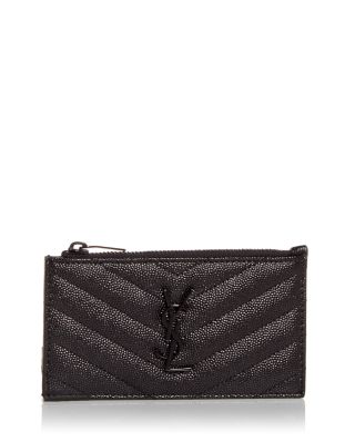 Saint Laurent Cassandre Matelasse Fragments Zipped Card Case