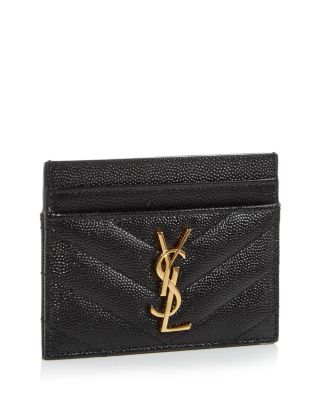 【Saint Laurent】 Cassandre matelasseレザーカード case Saint Laurent Cassandre Matelasse Card Case in Grain De
