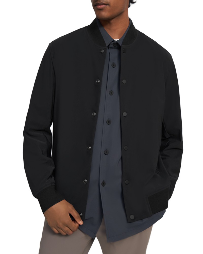 Theory Murphy Bomber Jacket in Precision Ponte in Black