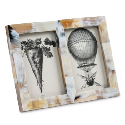 Essen Horn Double Frame, 4" x 6"