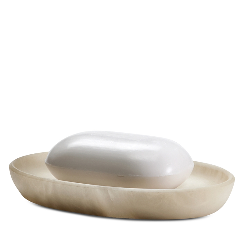 Labrazel Alisa Alabaster Soap Dish, Cream In Creamy Ivory