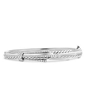 David Yurman - Angelika Diamond Multi-Row Bangle Bracelet in Sterling Silver