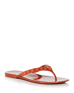 TORY BURCH WOMEN'S STUDDED JELLY THONG SANDALS,76555