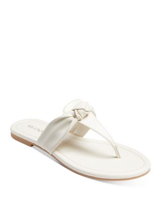 Jack Rogers Abigail Metallic Knot Flip Flop Sandals In Bone