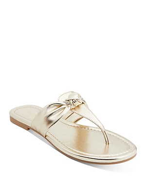 Jack Rogers Abigail Metallic Knot Flip Flop Sandals In Gold