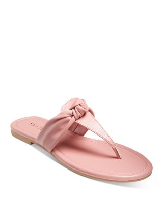 Jack Rogers Abigail Metallic Knot Flip Flop Sandals In Rose