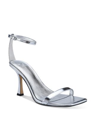 silver strappy heels closed toe