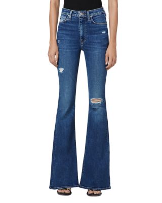 High Rise Flared Jeans in Superbloom 