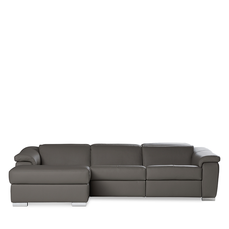 Giuseppe Nicoletti 3 Piece Catania Motion Sectional In Torello Grigio Scuro
