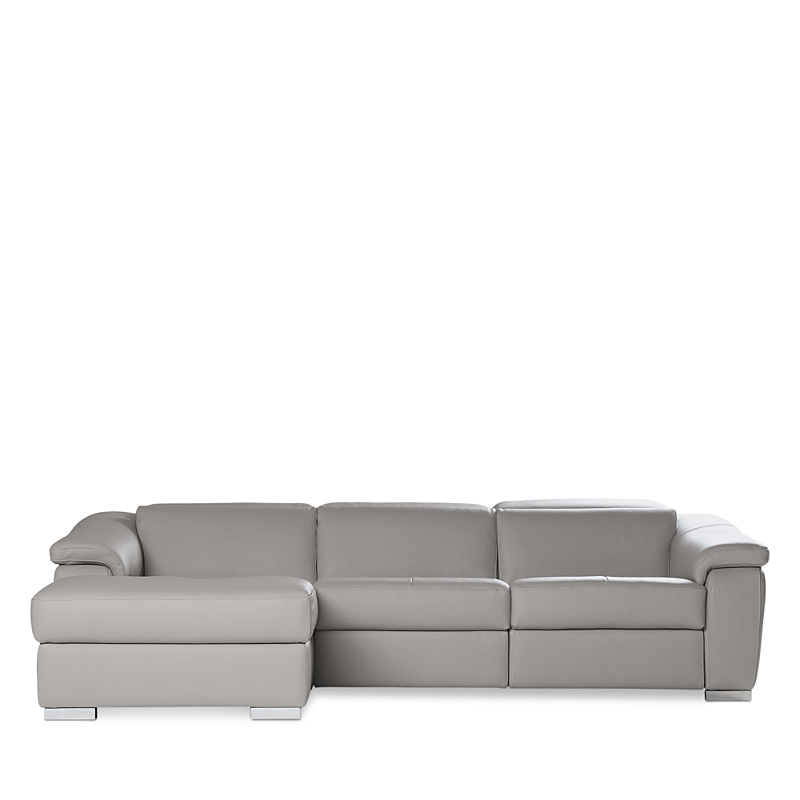Giuseppe Nicoletti 3 Piece Catania Motion Sectional In Torello Bianco Latte