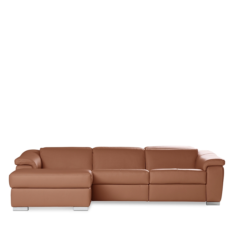 Giuseppe Nicoletti 3 Piece Catania Motion Sectional In Torello Cognac