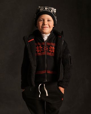 폴로 랄프로렌 Polo Ralph Lauren Boys Hooded Fleece Jacket - Little Kid, Big Kid,Black
