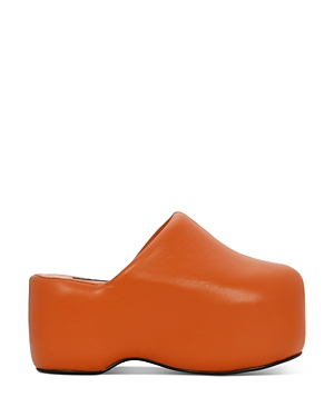 Simon Miller Bubble Vegan Leather Slide Clogs In Sepia