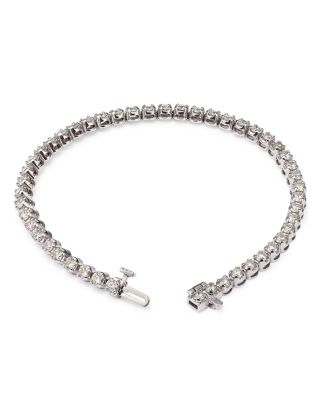 Certified Certified Diamond Tennis Bracelet in 14K White Gold, 4.0 tcw 