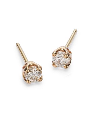 Diamond Round Tulip Stud Earrings in 14K Yellow Gold, .25 tcw -  Exclusive