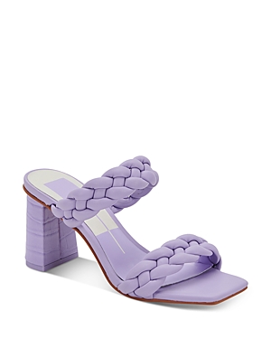 Dolce Vita Women's Paily Braided Double Strap High Heel Sandals In Lavender