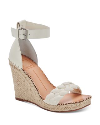 Dolce Vita Womens Nilton Espadrille Wedge Sandal 7.5 Natural Leather, Women's