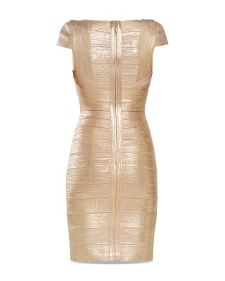 green emerald velvet dress Gold Stamp One Shoulder Bandage Dress  HER SHOP