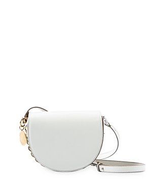 Stella Mccartney Small Flap Shoulder Bag In Pure White