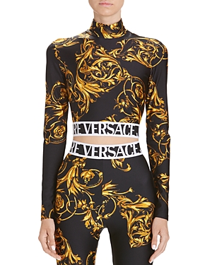 Versace Jeans Couture Garland Print Cropped Top