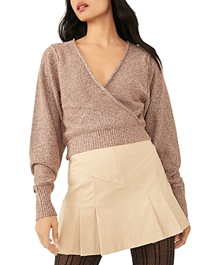 Free People Going For Gold Sweater In Rose