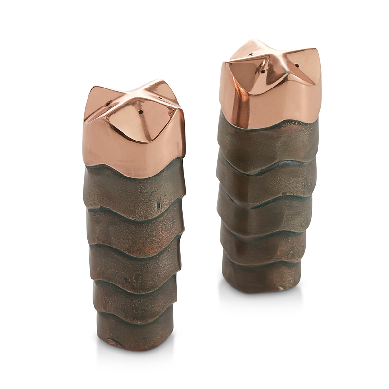Nambe Copper Canyon Salt & Pepper Set In Copper