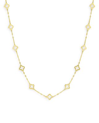 14k gold quatrefoil necklace